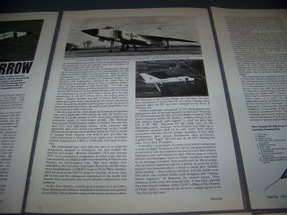 VINTAGE.  AVRO CF - 100 ARROW HISTORY.  CUTAWAY/SPECS/3 - VIEWS.  RARE (382R) 3