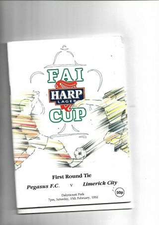 15/2/92 Rare Fai Cup Pegasus V Limerick