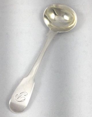 Georgian London 1824 English Sterling Master Salt/mustard Spoon - 4 1/8 " - Mono F?