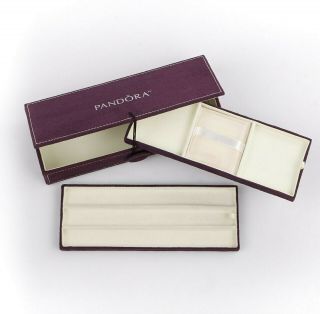 PANDORA Purple Suede Charm Bracelet Storage Travel Case Jewelry Box RARE Ltd Ed 2