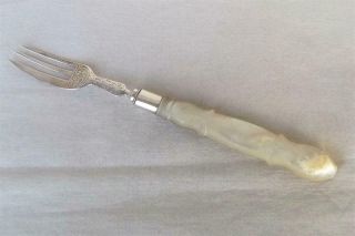 A Antique Sterling Silver Victorian Cake Fork By George Unite Dates 1858.