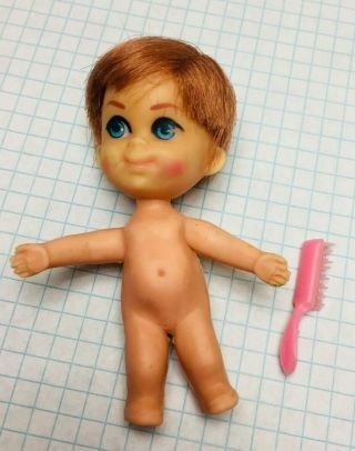 Vintage Liddle Kiddle Doll - Bunson Burnie With Pink Brush - 3501