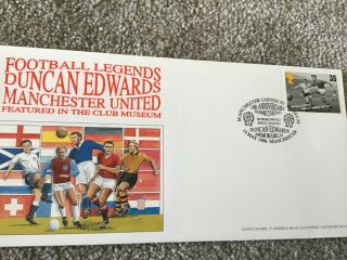 Rare Football First Day Cover Duncan Edwards Dawn Cover