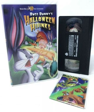 Bugs Bunny Halloween Hijinks Vhs - Very Rare Tape Looney Tunes Wb With Extra