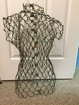 Vintage Wire Dress Form Mid - Century Steel " My Double " By Dritz Orig.  Mannequin