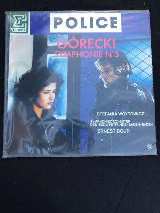 Gorecki Symphonie N°3 Police Ost Erato 1986 Lp Woytowicz Sophie Marceau Rare