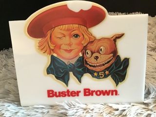 Vintage Buster Brown Sign Plastic Retail Store Display,  Add Shoes,  Retro Rare
