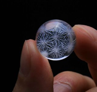7.  4g Find Rare Natural Pretty Snowflake Phantom Quartz Crystal Sphere Ball12