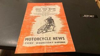 Forge Green - - - Grass Track Programme - - July 24th 1960 - - Rare