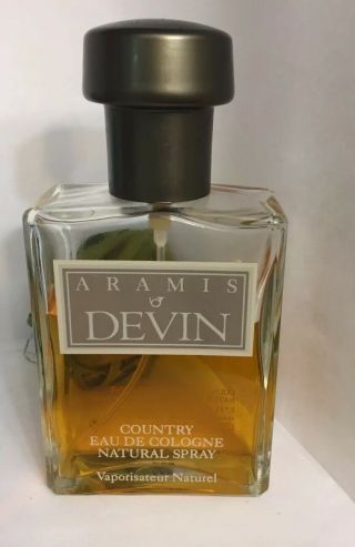 Aramis Devin Country Eau De Cologne Spray For Men 3.  7 Fl.  Oz.  Vintage Rare