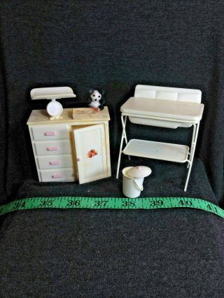 Dollhouse Miniature Baby Room Furniture Scale Dresser Changing Table Scale 1:12
