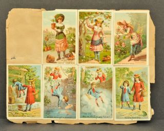 Antique Victorian Scrap Book Page Trade Cards Acme Soap Globe Patented Shirts