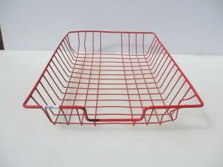 Retro Wire Paper Tray Desk Tidy Office Holder Old Late Vintage School Reception