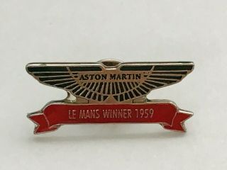 Rare Aston Martin Racing Car Le Mans Winner 1959 Pin Badge