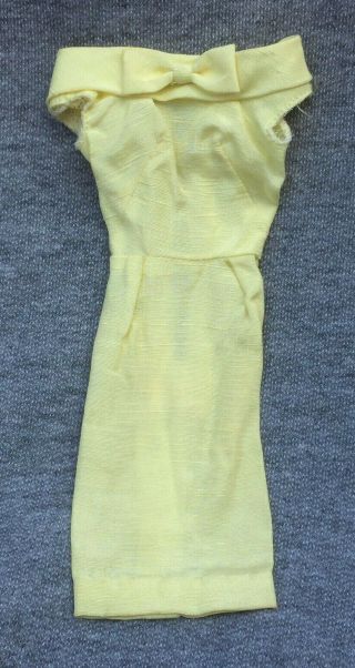 Vintage Barbie Pak Yellow Silk Sheath Dress