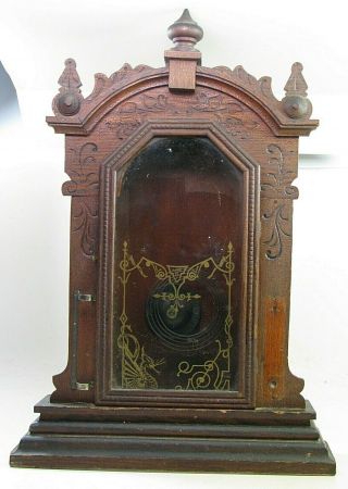 Antique Oak Waterbury Kitchen Clock Case Parts Repair