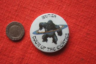 Jon Anderson British Tour Of The Eighties Rare Tin Button Badge Yes Rock Band