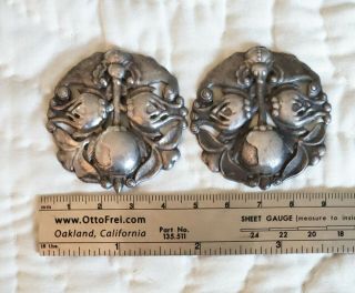 Vintage Chinese Silver Repousse Amulets Or Clothing Ornaments.  1900 