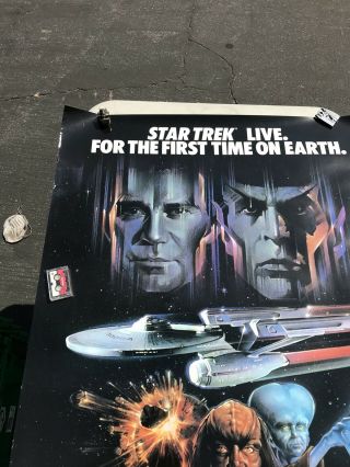 Vintage Star Trek Promotion Poster Rare Universal Studios Star Trek Tour Look 2