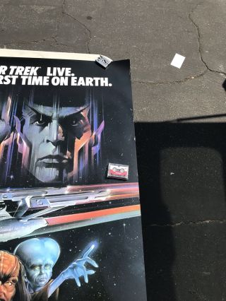 Vintage Star Trek Promotion Poster Rare Universal Studios Star Trek Tour Look 3