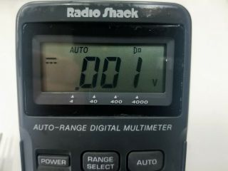 Radio Shack Auto - Ranging LCD Digital Multimeter Cat No 22 - 163 Leads 2