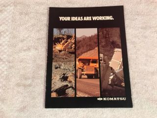 Rare Komatsu Ideas Dealer Sales Advertising Brochure