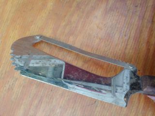 Vintage antique Butcher Knife Bone Saw & Meat Cleaver in one curved handle 3