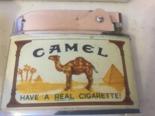 Vintage Camel Lighter.  60 - 70’s Cond.  Rare W/box & Paper