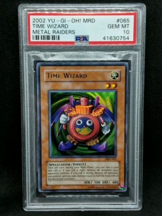 Yu - Gi - Oh Psa 10 Time Wizard Ultra Rare 1 Of 8 Unlimited Rare