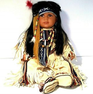 Cathay Native American Boy Doll 20 Inches Limited Edition Vintage