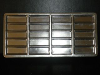 Professional,  Vintage Metal Chocolate Mold,  Flat Mold - 4 Bars.