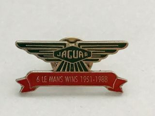 Rare Jaguar Racing Car 6 Le Mans Wins 1951 - 1988 Pin Badge
