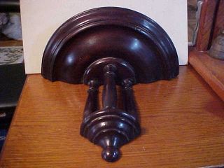 Vintage Pair Wood Wall Shelf Sconce Ornate hand made 1949 2