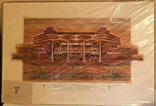 Rare Vintage Frank Lloyd Wright Numbered & Signed Print