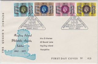 Gb Stamps Rare First Day Cover 1977 Silver Jubilee Hayling Island Official