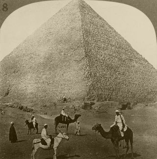 Keystone Stereoview Of The Great Pyramid Of Giza 1920 