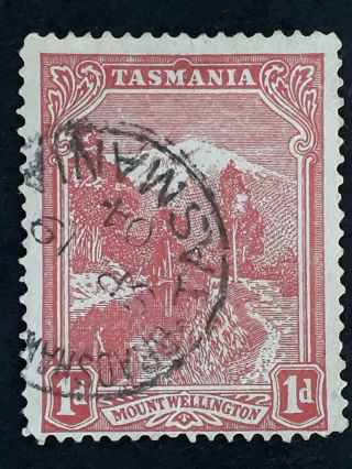 Rare 1904 Tasmania Australia 1d Red Pictorial Stamp Postmark Bradshaw 
