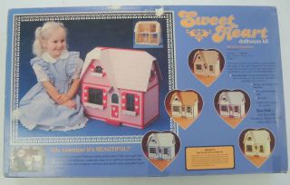 Vintage 1985 Dura - Craft Sw125 The Sweet Heart Dollhouse Kit Pine,  Never Punched