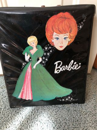 Two Vintage Barbie Ponytail Carry Cases - 1963 And Two Bubble Hair Barbies