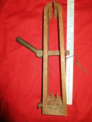 Antique Wood Stitching Pony,  Leather Craft Hand Stitching Tools,  Clamp,  Sewing