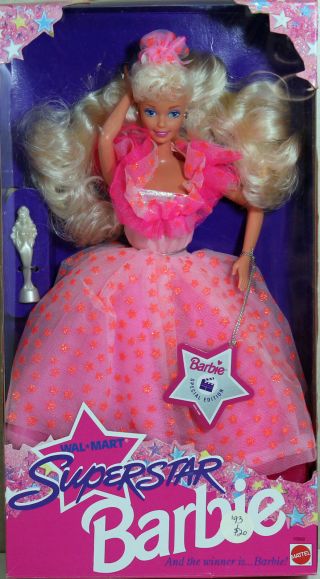 Barbie 10592 Ln Box 1993 Walmart Superstar Blonde Doll