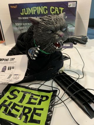 Rare Spirit Halloween Tekky Toys Jumping Black Cat Animatronic Prop