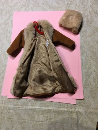 Vintage Lisa Littlechap Suede/fur Coat With Hat By Remco