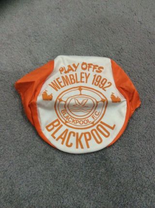 Old Rare Blackpool Football Club Fc Flat Cap Hat 1992 Play Off Final.  Never Worn