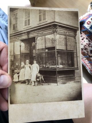 Rare 1880’s York City Cabinet Card Photo Of A Baker Bakery