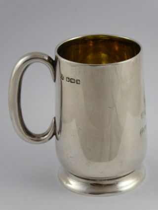 Smart Antique Solid Sterling Silver Christening Mug Tankard Cup 1915 66 G