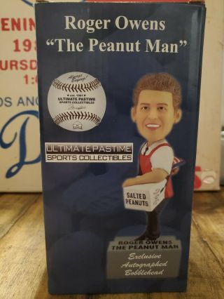 Rare Dodgers Roger Owens “the Peanut Man” Exclusive Autographed Bobblehead