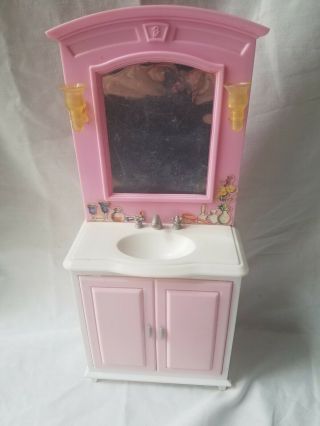 Mattel Barbie Doll Living In Style Bathroom Vanity Sink Vintage