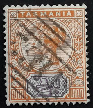 Rare Undated Tasmania Australia 1/2 Tablet Stamp Numeral Cancel 182 - Springfield