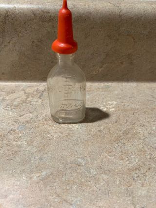 Antique Effanbee Dy - Dee Doll Baby Glass Bottle 1 Oz Pat’ D